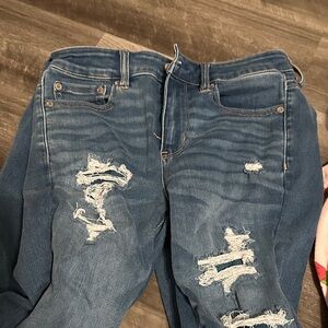 American Eagle Outfitters Blue Distressed Jeans